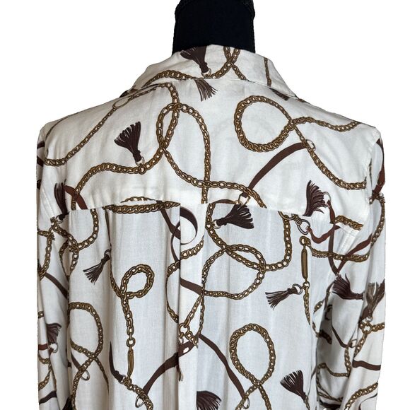 Intro Shirt Dress Women's Size Large NWT Horse Bridle Equesterian Cowgirl Rodeo - Picture 7 of 16